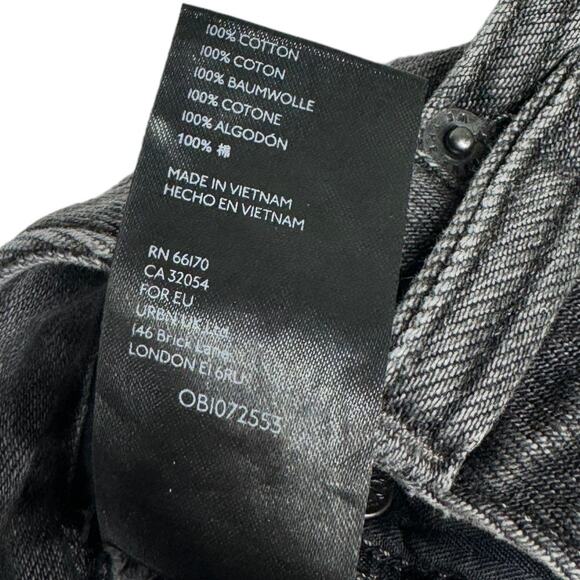 Free People Romeo Rolled Cutoff Shorts Black 26 New Denim Jean Exposed Button - Picture 7 of 7